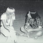 michele aulson witnessing on courthouse plaza in early '70's